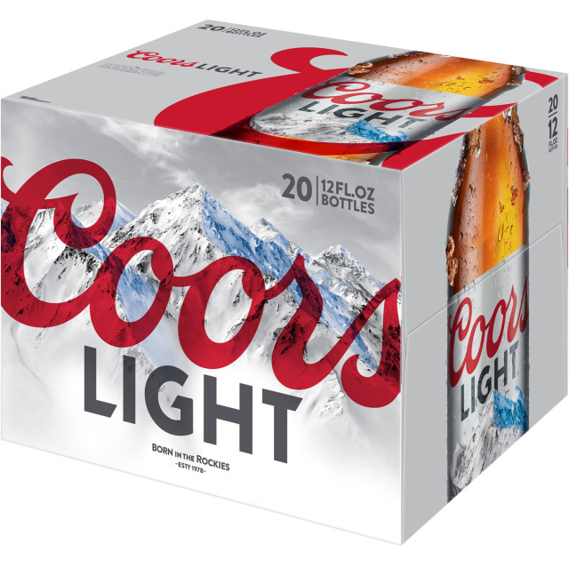 Coors Light 20 Pack Bottles